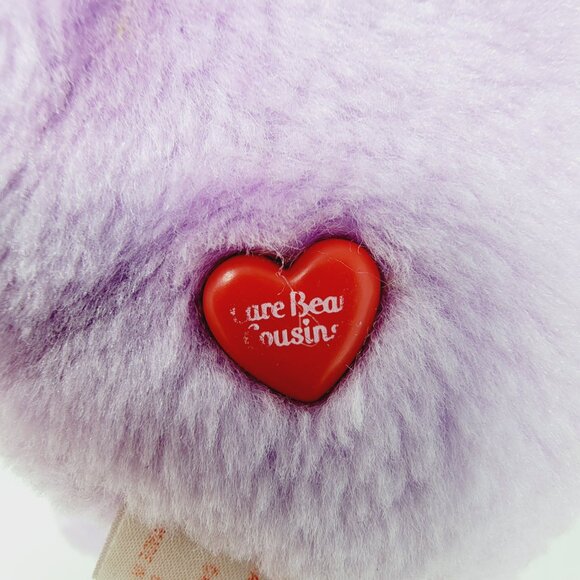 Vintage 80's Care Bear Cousin Bright Heart Raccoon Plush Toy 13" - Picture 3 of 6